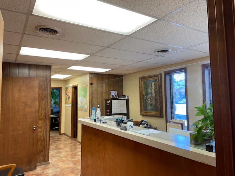 Front desk of Curran's Abstract and Title Company, a Title Company in Clarksville & Russellville, AR.